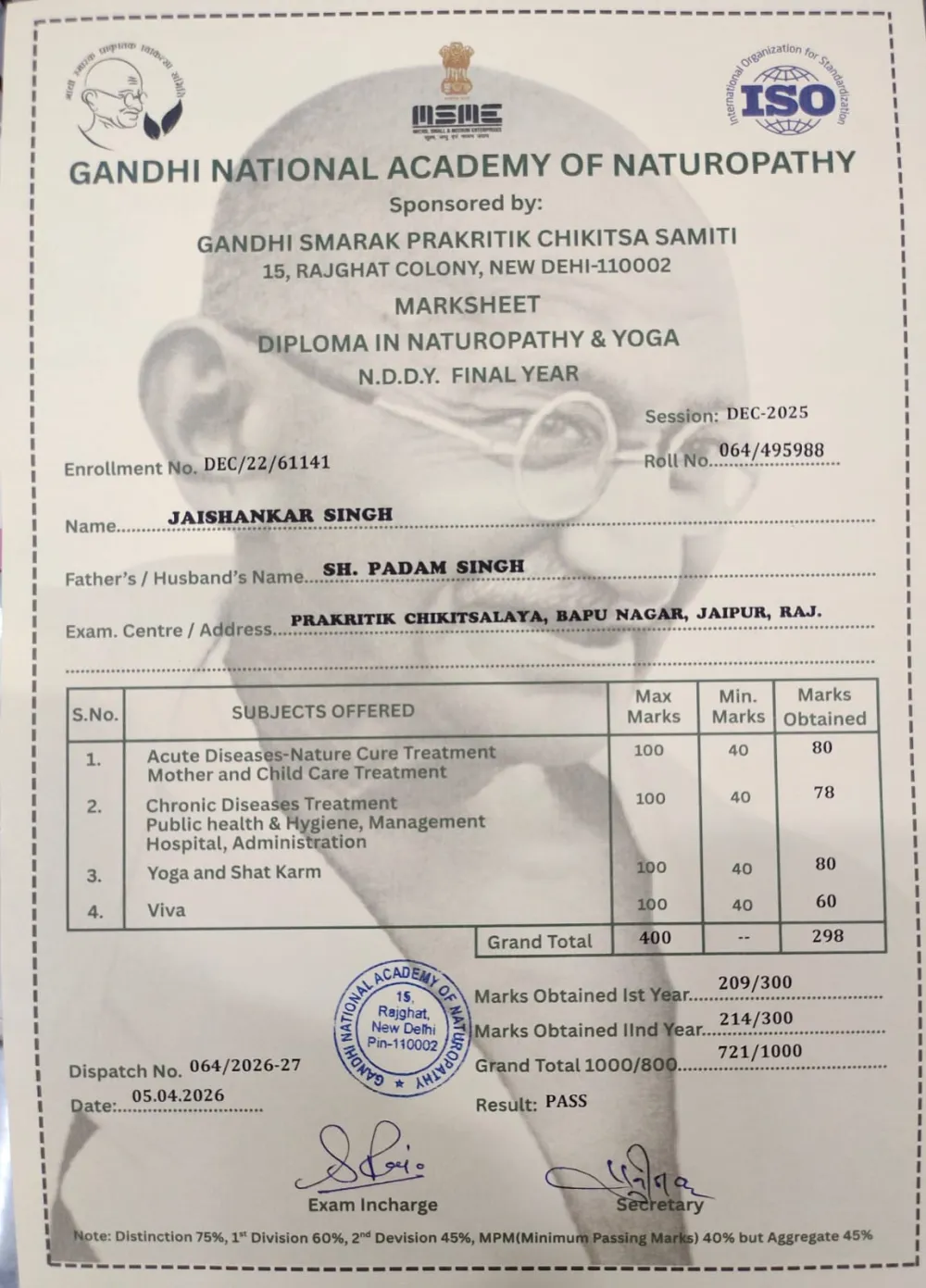 NATUROPATHY DIPLOMA